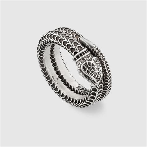 Gucci – Anello a serpente Gucci Garden in argento 